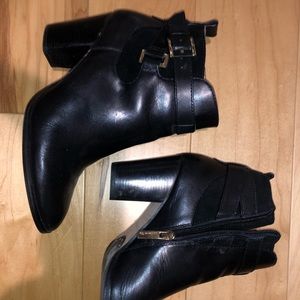 Black Leather Booties